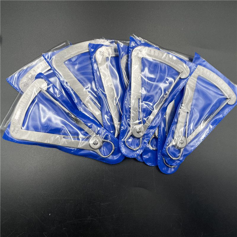 牙科材料齒科口腔器械 測量內冠卡尺金屬卡尺 三角尺義齒工具