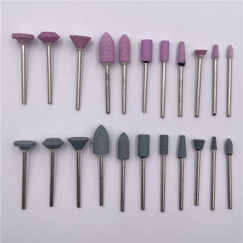 牙科技工車石砂石磨頭齒科材料子彈頭白色綠色砂輪磨頭